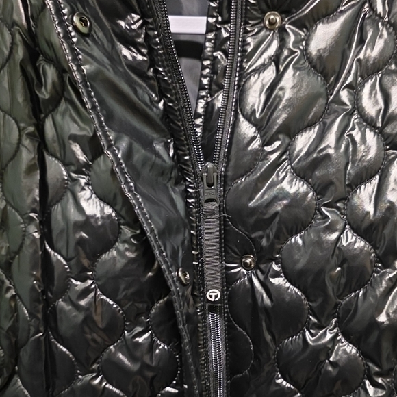 Talbots Shiny Black Quilted Vest - Picture 2 of 11